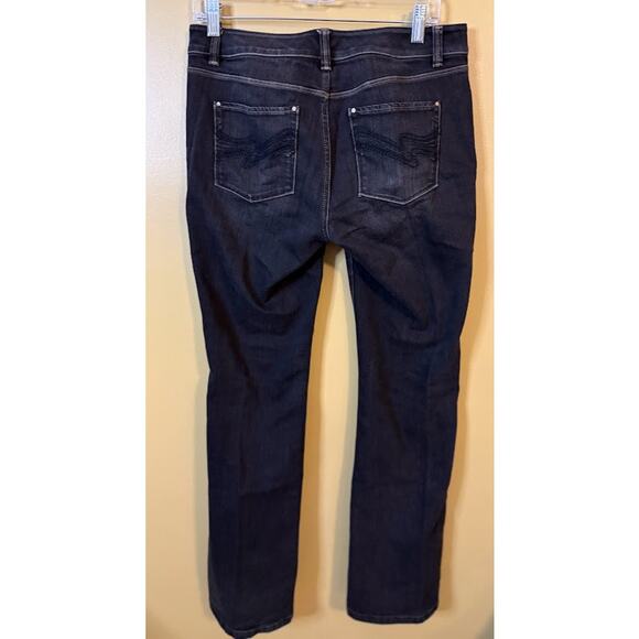 White House Black Market Blanc Women's Black Boot Leg Jeans Size 6R - Picture 6 of 9